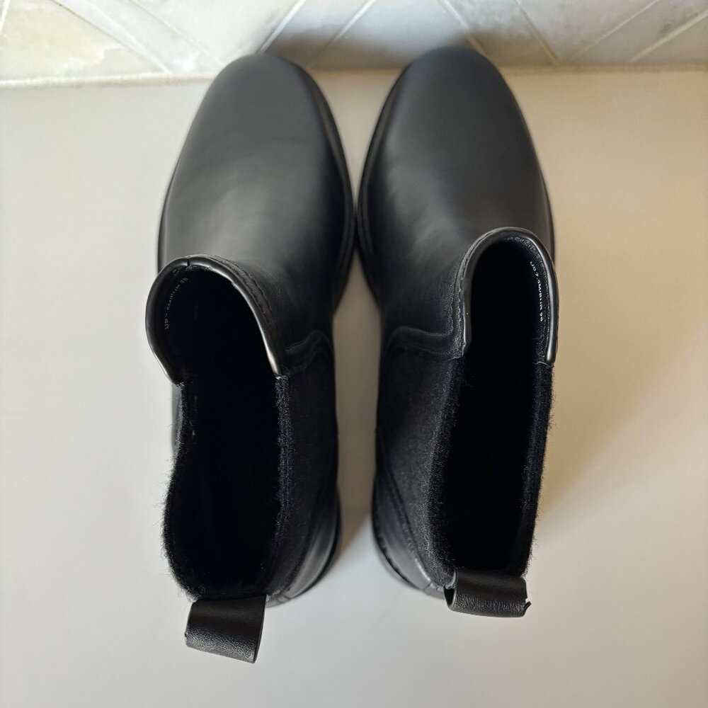 Vince Size 7.5M Black Wool Pull On Ankle Boot Rue Chelsea Boot Ankle Bootie - Picture 6 of 12